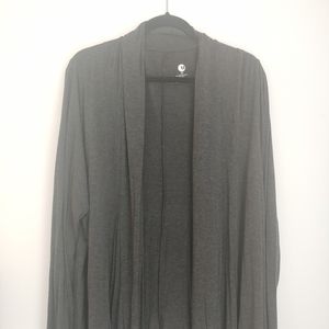 Gray drape front cardigan!